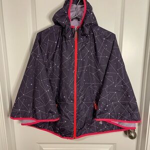 Champion Kids Constellation Raincoat Purple with Pink Trim Girls M 7/8